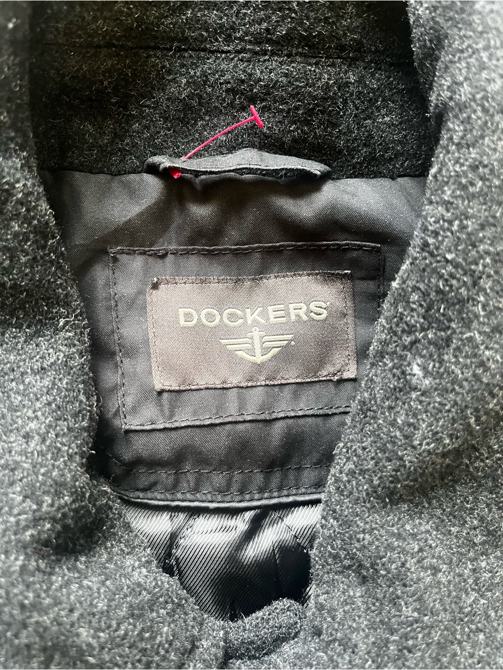 Wool-Blend Black Men’s Button Front Coat - Picture 4 of 4